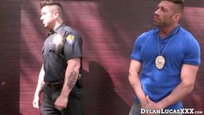 Hunky officer Bruce Beckham rimmed and hard fucked the wet butthole of Kyle Kash