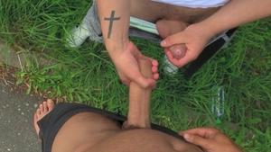 CzechHunter: Amateur Hunter reality throat fucking outdoors