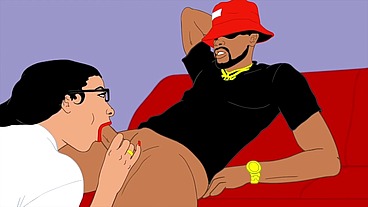 Big booty pawg wants to cosplay with a hentai BBC in this interracial anime