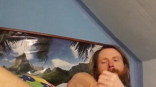 Lets play with vibrator and selfsuckers - handsome, horny and long dick solo fap