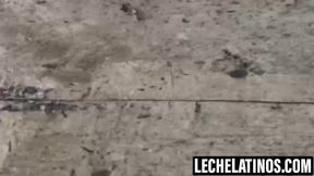 LecheLatinos.com - Bearded Antonio's face showered with my sticky cum