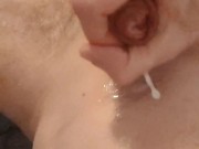 Already had a belly button cum pool, but decided to cum again in it ! CUM PLAY (part 2/2)
