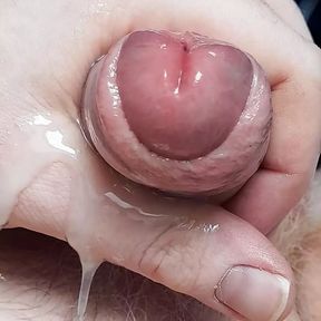 Precum foreskin and a sticky load