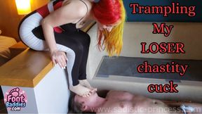 Goddess Lilith tramples Her locked up little bitch