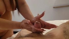 Big Tits Asian Masseuse Removes Hair, Massage and Gives Best Handjob, Cumshot (3/3)