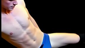 onjonai - stretching in my blue briefs - ai generated face body and moves