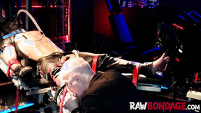 Sweaty jock Devin Franco foot licking & deepthroating in raw bondage