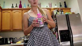 abdl vika changes your messy diaper in kitchen as she s cooking