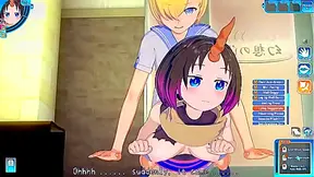 Elma gets fucked by random guy in the public bath - Miss Kobayashi Dragon Maid Hentai