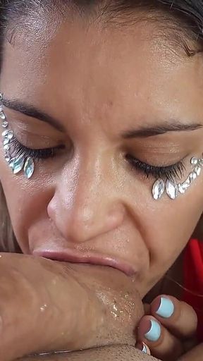 Sloppy Blowjob of Petite Argentina