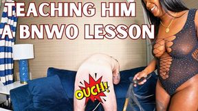Spanking His White Ass - Queen Ava and Glenn - A spanking scene featuring: ebony female domination, femdom, BNWO, whipping, punishment, and slave training - 4K MP4