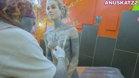 Tattoo Model Anuskatzz Gets Nipple Piercings During Intense BDSM Experience