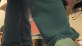 Pull Up Pant Leg Sneak At Work