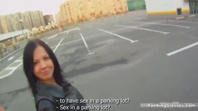 Brunette European Girl Gets Nailed Hard By A Stranger Outdoors