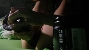 fisting with a rubber hand