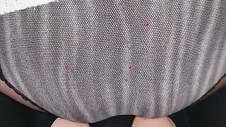 Hispanic with huge booty fart on your face - latinafeet386