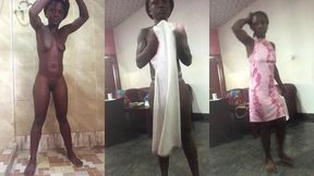 watch crazybitch taking her shower , ten minutes to set off to a shoot a scene