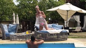 Pool party booty gets pounded by a thirsty cock&#x1F346;