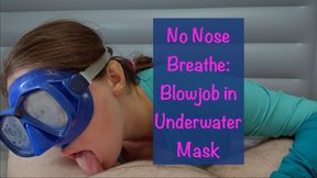 No Nose Breathe: Blowjob in Underwater Mask N Suit POV