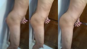 gozando com consolo na parede