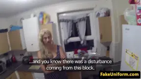 Busty uk slut pussyfucked by uniformed cop