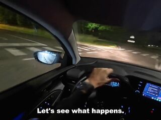 Real amateur, 3 DICKS in a parking. My 1ST CAR SEX experience turns into a gang screw