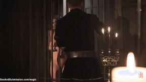 Big Titted MILF banged in hogtie suspension