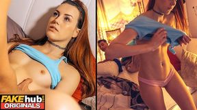 Sharing Bed with Horny&#x1F975; Stepsis: Mutual Masturbation and Dirty Stepsibling Seduction