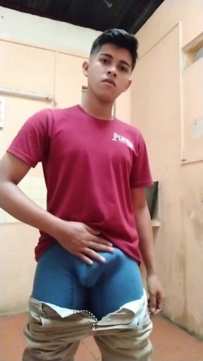 Horny teen boy on he worked