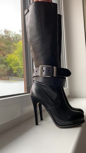 Super sexy LEATHER BOOTS 360 WIEW