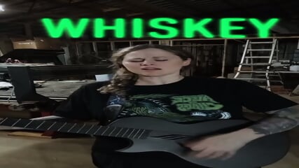 bigboobfun1 - Whiskey acoustic cover blooper  guitar bbw