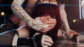 4K 3D porn futanari nun ass fucks new iniatiate and overfills her with cum
