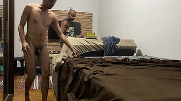 Home Orgy: Slim Twink + Passive Buddy Double-Teamed by Buff Short Top & Hung Mulatto 12 01