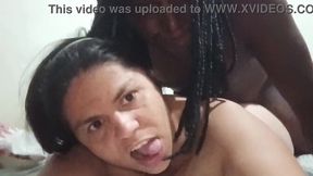 Amateur POV blowjob after a BBC fucking