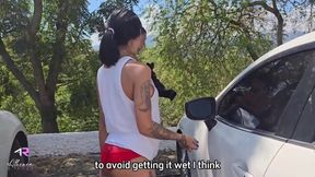 Colombian Has Sex in a Public Car Wash with a Guy with a Big Cock - Athenea Rose &amp; Max Betancur