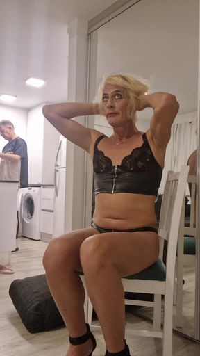 Gigi and Dave, a Year Porn Anniversary - Shemale GF and Cis Man Lovemaking Story - POV Camera 1