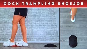 Goddess Amber - Trampling Your Balls & Milking Your Cock Under Nurse Hannah's Crocs (226B) - Split Cam - Cock & Balls Trampling Shoejob