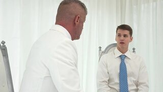 Dominant DILF Dillon Stone seduces the apprentice Sage Roux