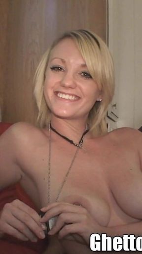 Ghetto Hottie Big Tits Alysa Moore Sucks Early Big Dick Marine Wife Ho Boobs Blonde!