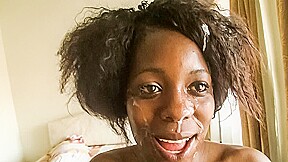 Real Black African Slut Nailed Tight Ass Gets Facial In Her Interracial Anal HArdcore Casting