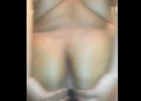 Fat Black Amateur Shows Dick, Ass & Tits