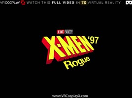 Kenna James as Rogue Takes Down Magneto in X-Men Themed VR Sex