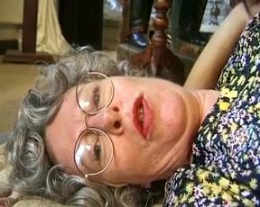 This German Granny Got Her Face Covered with Cum