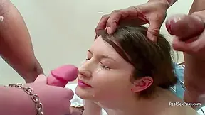 Filling Lady Mouth With Cocks At Bukkake Party - Tiffany S