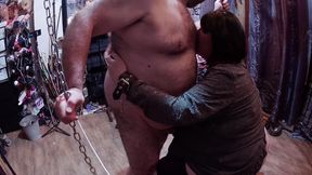 Part 3:- Punishment session for Stephanie for not sucking enough cock with Domina Satana and Lanista Bear.