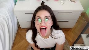 pov handjob dirty talking eye contact