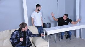 Stud is quick to offer his little ass to his buddy