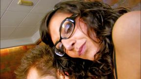 Sexy babe bawls in pleasure as a huge cock drills her ass to a mouth cumshot