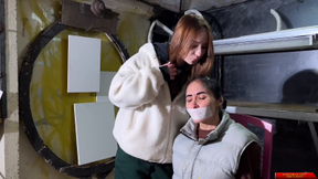 bondage humiliation in the garage