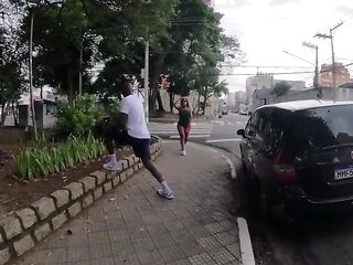 Banging the cunt and butt of the sexy gym beauty on my bed.